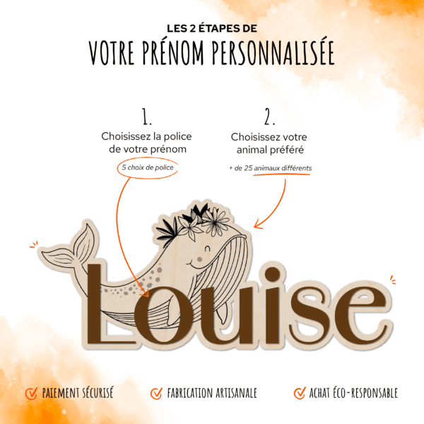 Prénom en bois personnalisé