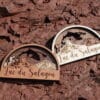 deux magnets en bois lac du salagou 3D multicouche