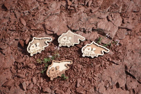 magnets lac du salagou coeur Herault tourisme décoration en bois artisanat