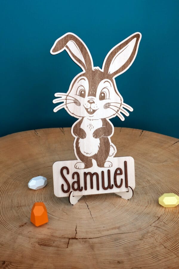 Animal en bois personnalisé avec prénom
