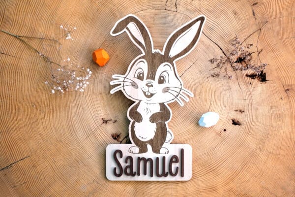 Animal en bois personnalisé avec prénom