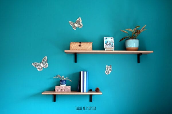 Papillon en bois découpé au laser et personnalisé décoration de chambre