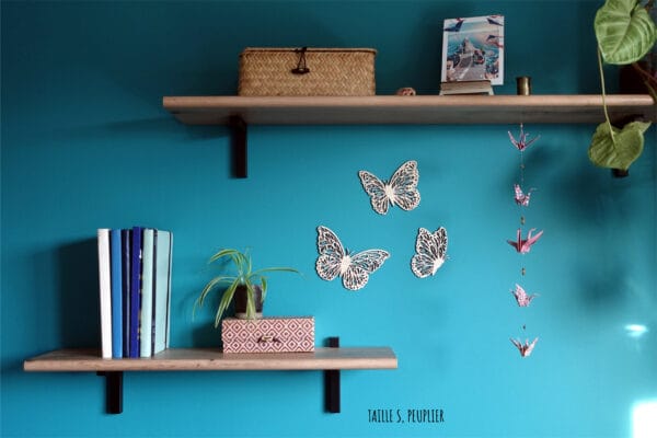 Papillon en bois découpé au laser et personnalisé décoration de chambre