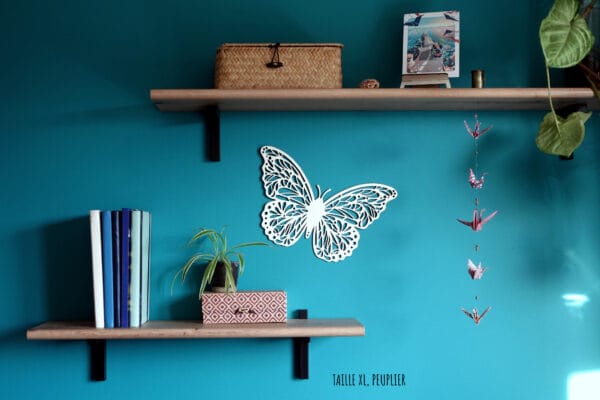 Papillon en bois découpé au laser et personnalisé décoration de chambre