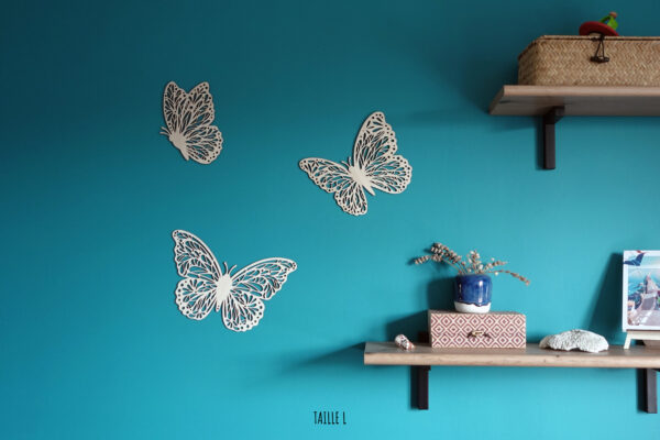 Papillon en bois découpé au laser et personnalisé décoration de chambre