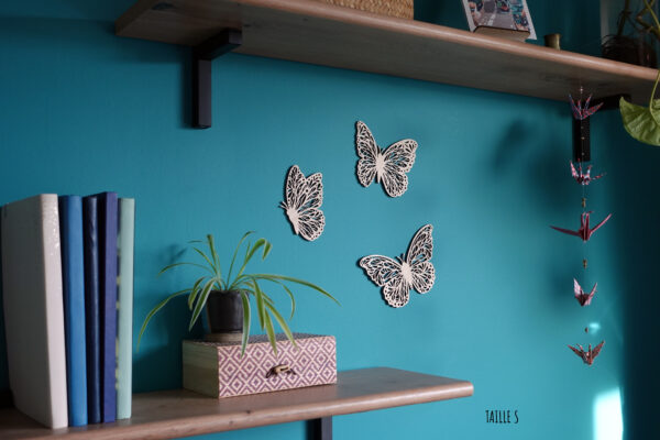 Papillon en bois découpé au laser et personnalisé décoration de chambre