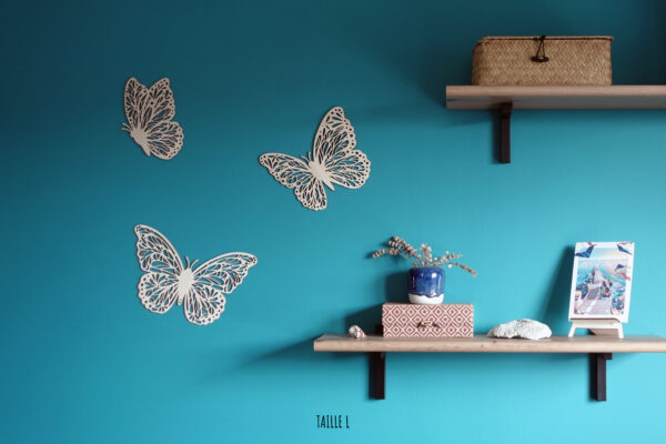 Papillon en bois découpé au laser et personnalisé décoration de chambre