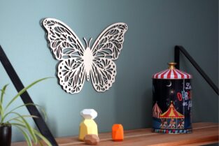 Papillon en bois découpé au laser et personnalisé décoration de chambre