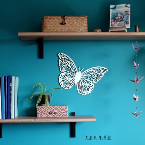 Papillon en bois découpé au laser et personnalisé décoration de chambre