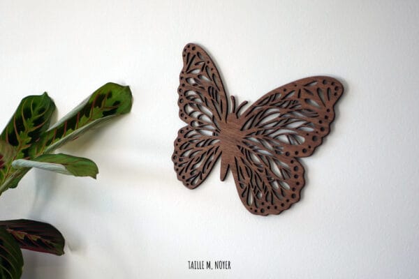 Papillon en bois découpé au laser et personnalisé décoration de chambre