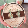 porte alliance mariage en bois vert sauge