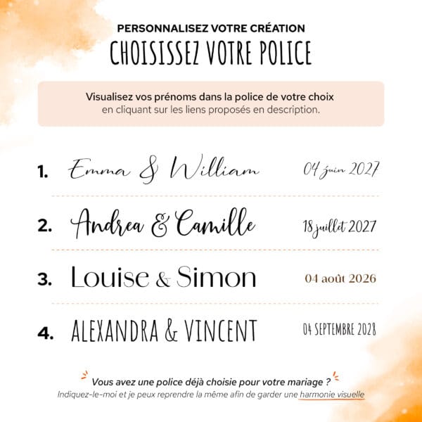 Porte-alliance en bois personnalisé gravé avec prénoms des mariés et date de mariage, création artisanale française